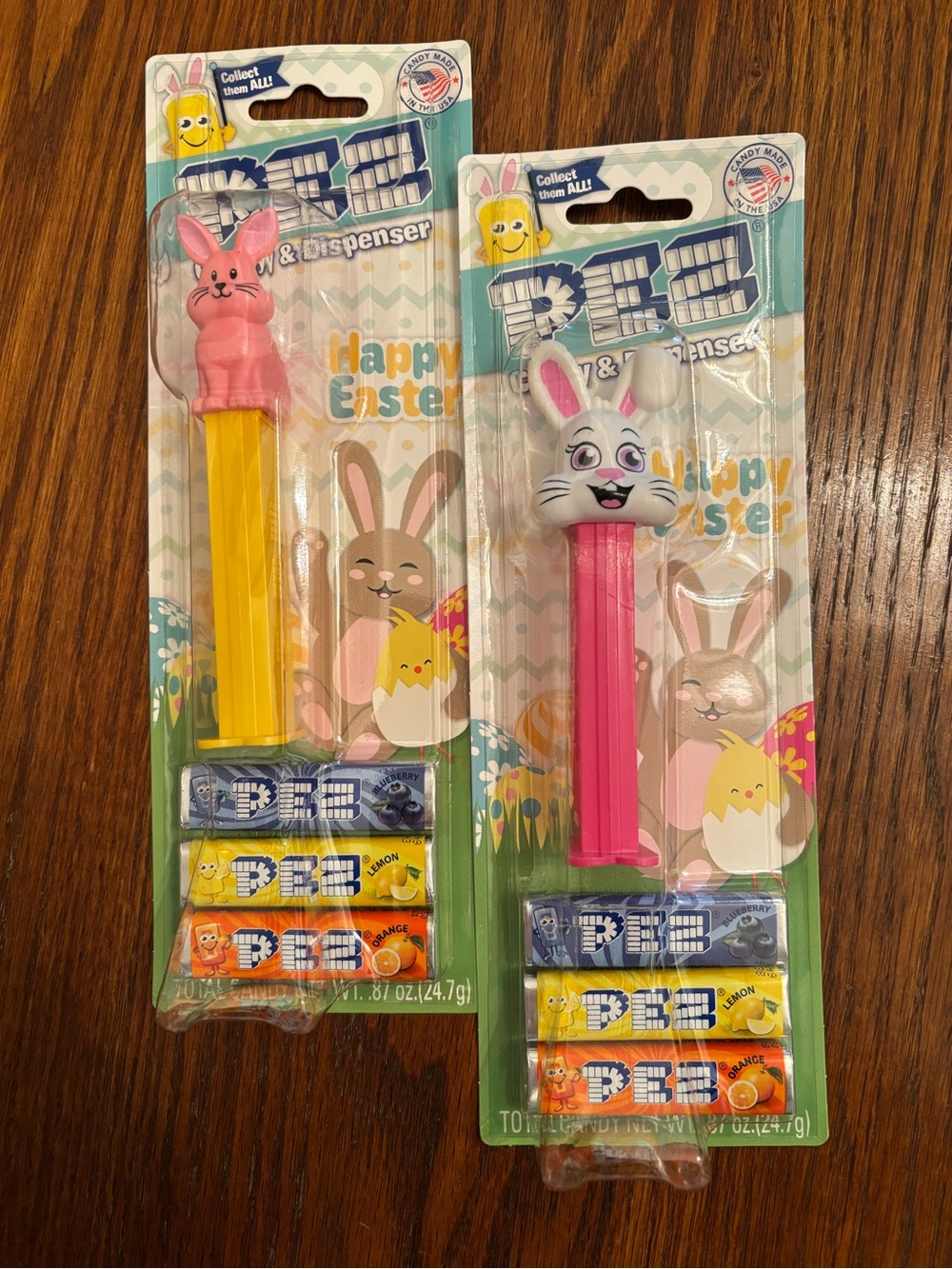 PEZ Easter Bunny Candy Dispenser - Pink and Yellow